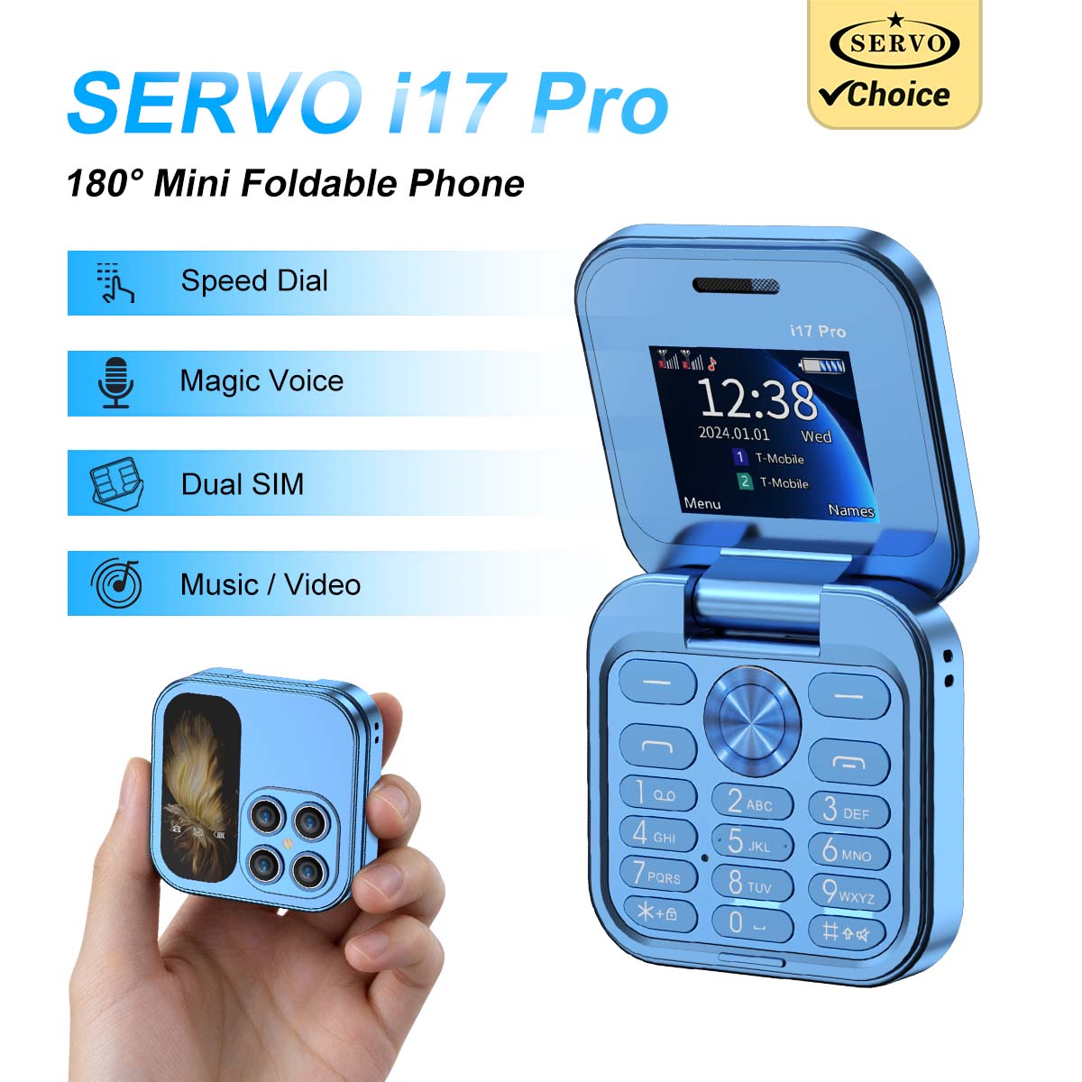 Servo Pan Tilt - SERVO Mini Teléfono Móvil Plegable de