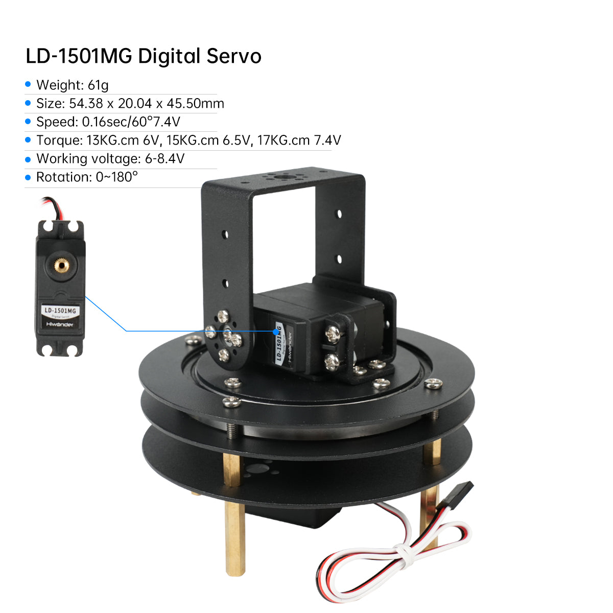 Hiwonder-Kit Servo Digital sin - Servo Pan Tilt reseña y precio