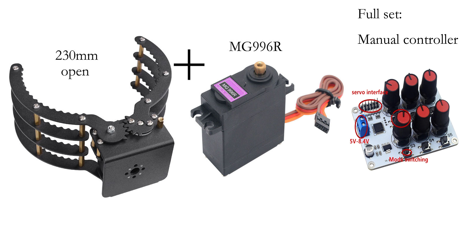 Pinzas Mecánicas de 230mm de A - Robot Gripper Claw reseña y precio